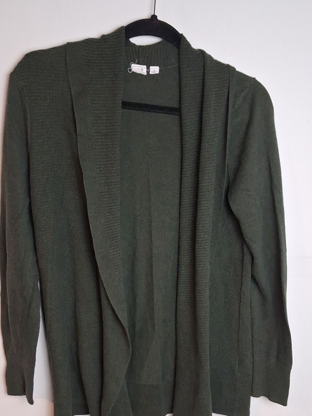 GAP Olive Green Open-Front Knit Cardigan